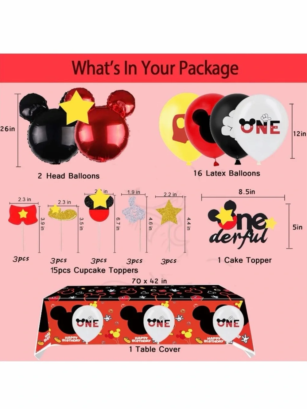 MICKEY MOUSE 1st Birthday Party Decorations
